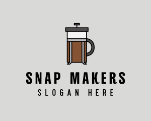 Coffee Maker Line Art logo design