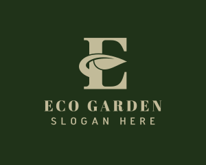 Gardening Plant Letter E logo design