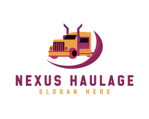 Industrial Freight Truck logo design