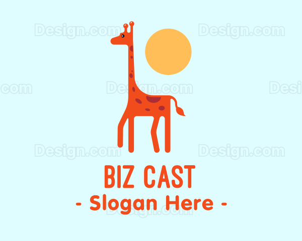 Baby Giraffe Sun Logo