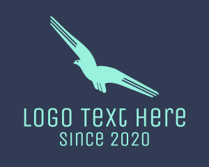 Eagle - Blue Flying Bird logo design