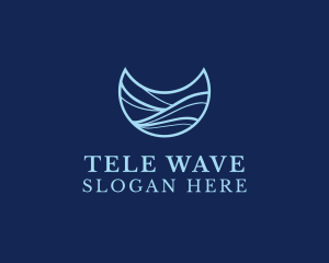 Moon Wellness Wave logo design