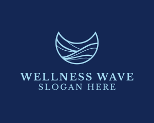 Moon Wellness Wave logo design