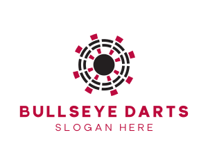 Roulette Dart Board logo design