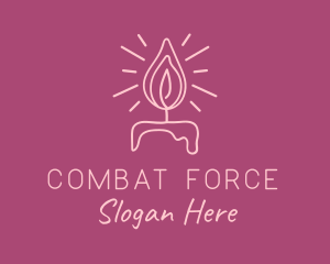 Feminine Candle Light Logo