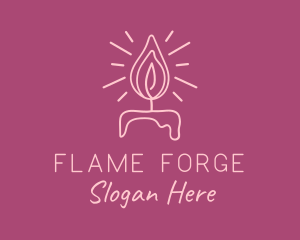 Feminine Candle Light logo design