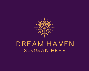 Moon Star Dream Catcher logo design