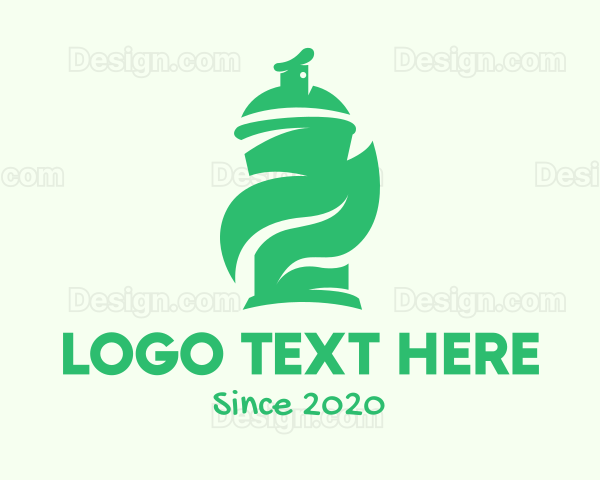 Green Organic Spray Paint Logo