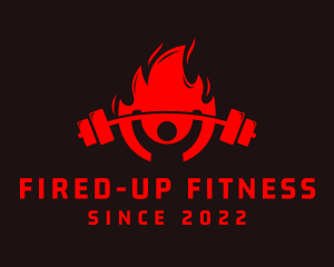 Fitness Weightlifting Fire logo