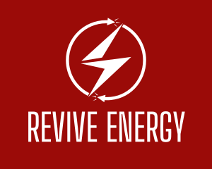 Lightning Energy Circle logo design