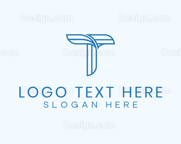 Modern Creative Line Letter T Logo