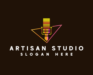 Microphone Music Studio logo design