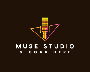 Microphone Music Studio logo design