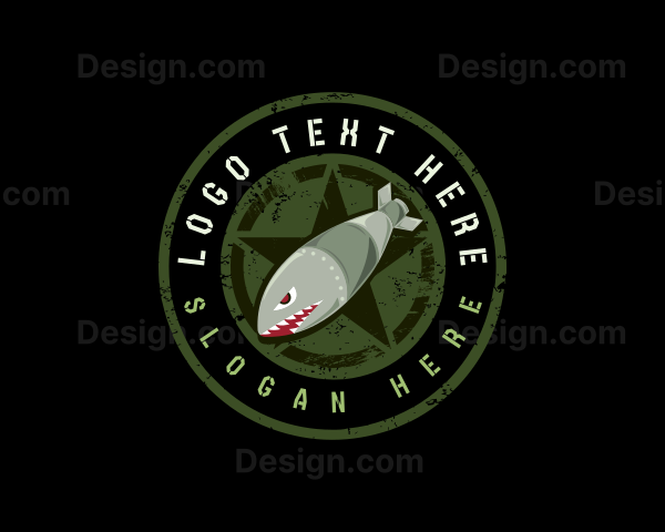 Military Missile Bomb Logo