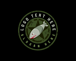 Military Missile Bomb Logo