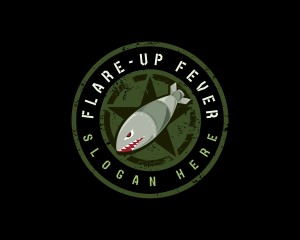 Military Missile Bomb logo design