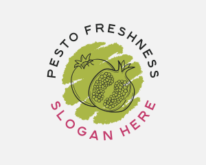 Pomegranate Fruit Juice logo design