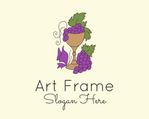 Grape Vineyard Goblet  logo design