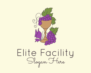 Grape Vineyard Goblet  logo design