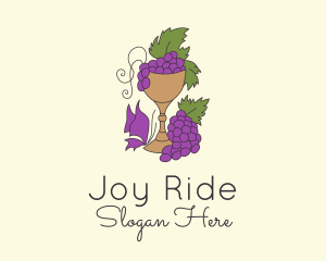 Grape Vineyard Goblet  logo design