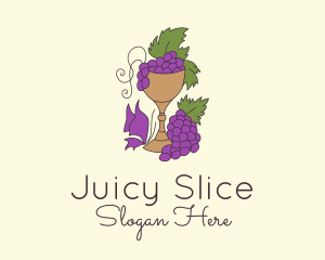 Grape Vineyard Goblet  logo design