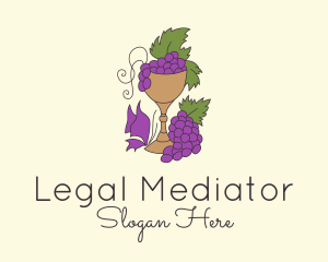 Grape Vineyard Goblet  logo design