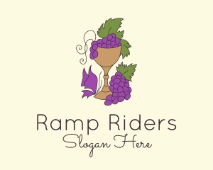 Grape Vineyard Goblet  logo design