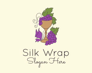 Grape Vineyard Goblet  logo design