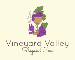 Grape Vineyard Goblet  logo design