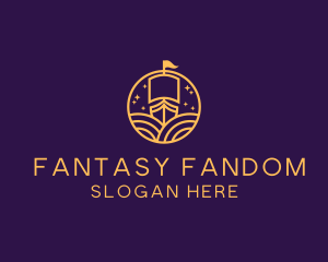 Moon Fantasy Ship logo design