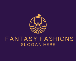 Moon Fantasy Ship logo design