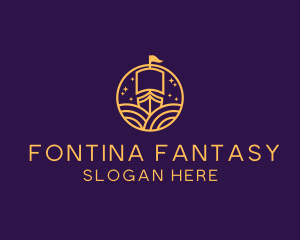 Moon Fantasy Ship logo design