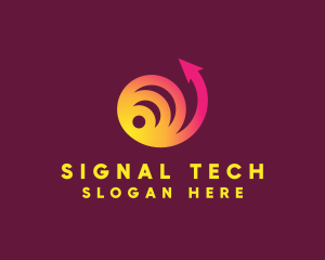 Circle Signal Arrow logo