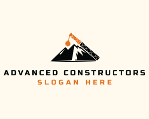 Mountain Wrecking Ball Machine logo design