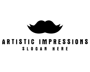 Mustache Hair Barber logo design