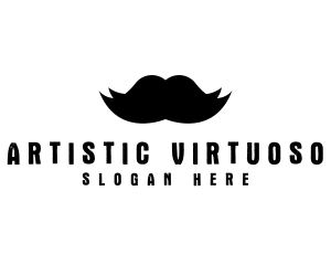 Mustache Hair Barber logo design