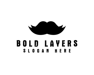 Mustache Hair Barber logo design