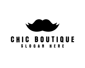 Mustache Hair Barber logo design