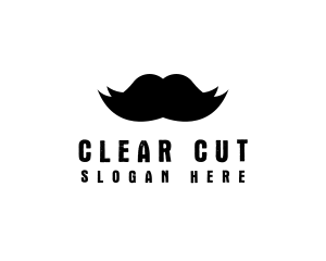 Mustache Hair Barber logo design