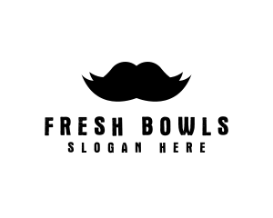 Mustache Hair Barber logo design