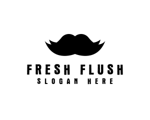 Mustache Hair Barber logo design