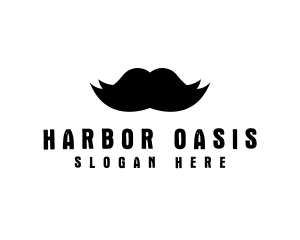 Mustache Hair Barber logo design