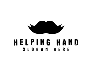 Mustache Hair Barber logo design