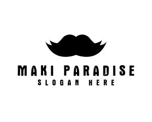 Mustache Hair Barber logo design