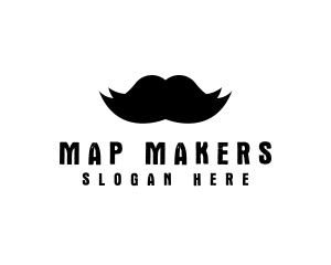 Mustache Hair Barber logo design