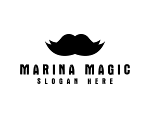 Mustache Hair Barber logo design