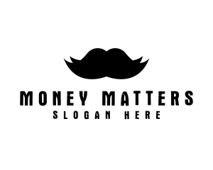 Mustache Hair Barber logo design