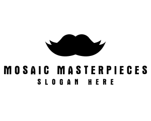 Mustache Hair Barber logo design