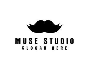 Mustache Hair Barber logo design