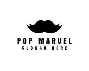 Mustache Hair Barber logo design